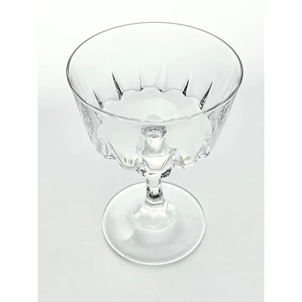 Princess House “Esprit” Set of 4 Champagne Coupe Glasses 5 1/4” 8oz